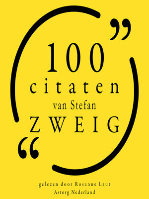 cover image of 100 citaten van Stefan Zweig